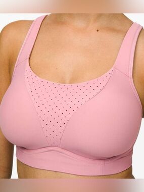 lululemon athletica Perforated Pink Support Sports Bra